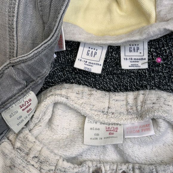 GAP Sweater Baby Girl 18 Months Gray Stars Jeans Easter Chick Outfit Bundle Zara - Picture 11 of 11
